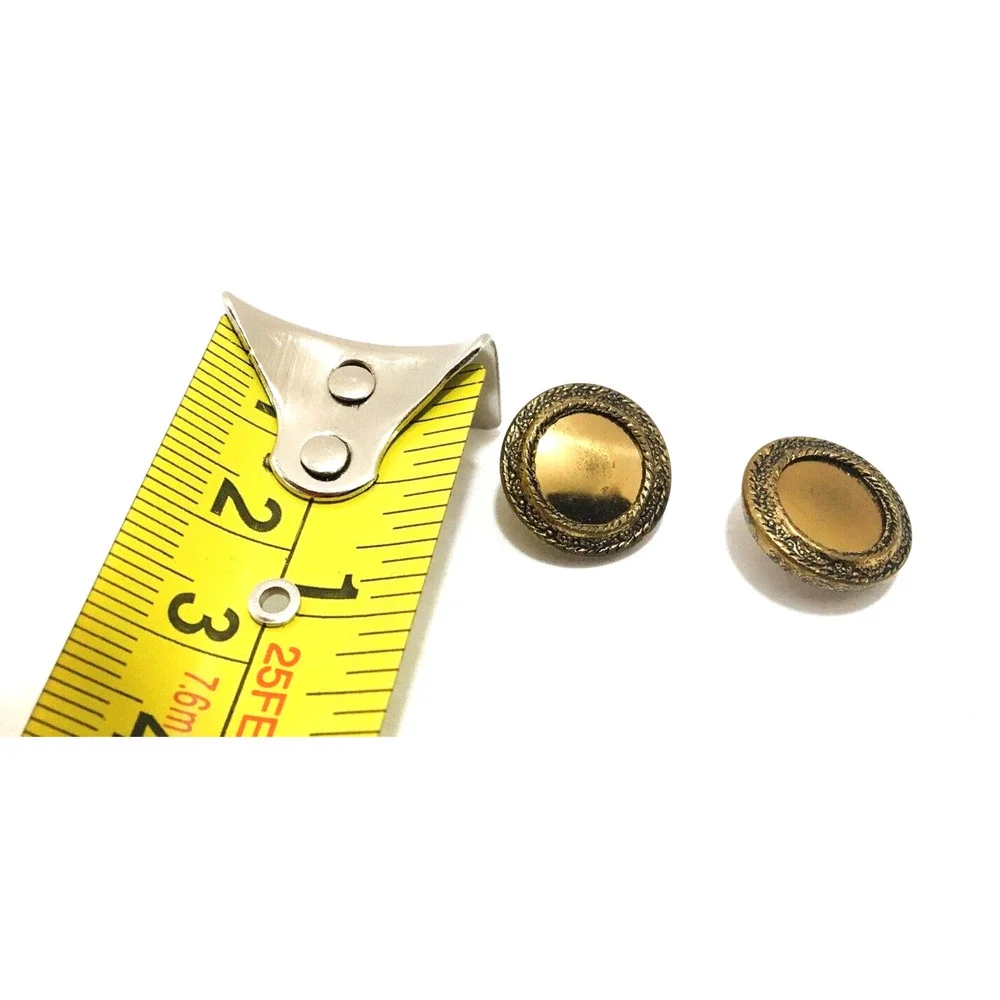 Interesting Brass Color BUTTONS, Vintage DESIGN Unique Rare Unknown Origin